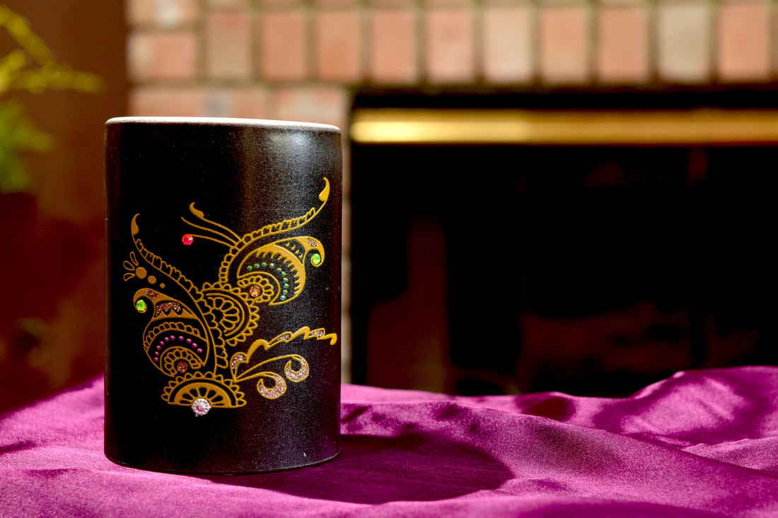 LSSPB-410 - Henna art flameless LED candle $15.99